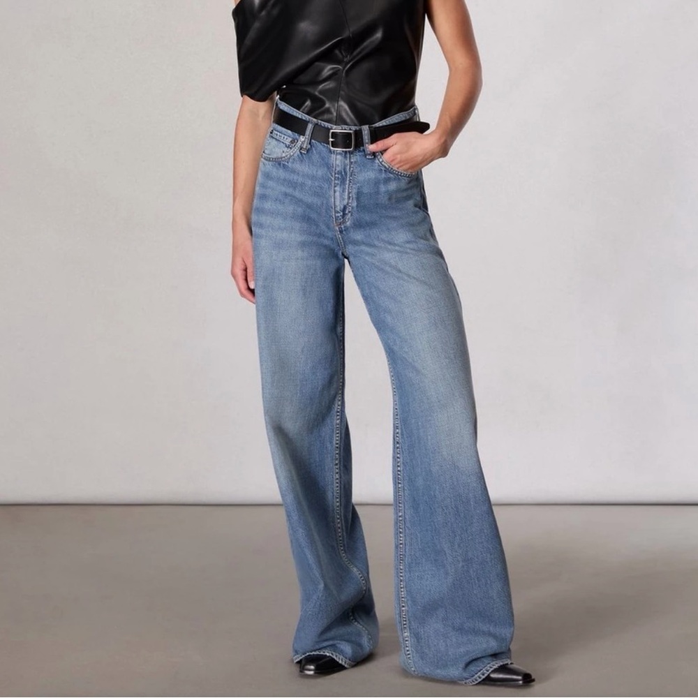 Rag & Bone Featherweight Sofie Wide-Leg Jean in Beverly